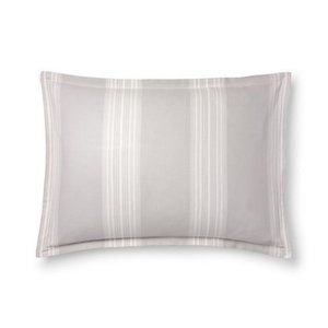 $115 Ralph Lauren Home Dune Lane Jamesport Standard Sham Grey/White Stripe 20x28